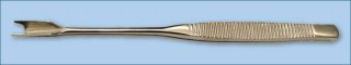 Долото оториноларингологическое с ручкой рифленой плоской, угловое с проф.угла 60 град. длиной 165 мм